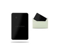 SATECHI FindAll Carte Traceur GPS, Apple Find My, Noir | Carte de localisation Bluetooth pour portefeuille, alternative au traceur GPS avec Apple Find My, recharge sans fil, signal
