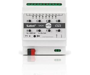 Satel KNX-SA24, Actionneur de commutation, montage sur rail DIN, 8 canaux/canaux, IP20, Blanc, AC