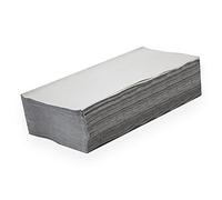 Saten Serviette en papier de main, pâte vierge pliée en V, 20 x 23, gaufrée, 2 couches, Blanche, 20 paquets de 200 unités