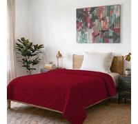 Satin Stripe Couette d'été Bordeaux, Single
