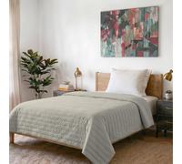 Satin Stripe Couette d'été Gris Tourterelle, Single