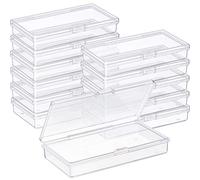SATINIOR Satinor Boîte de rangement en plastique transparent avec couvercle à charnière pour perles et plus