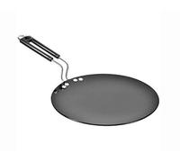 Satre Online and Marketing Hindalco's Tawa en aluminium anodisé dur, tawa concave anodisé dur, Naan Roti Chapati Tawa, 3 mm, taille n° 11, diamètre : 275 mm, couleur : noir