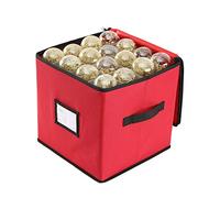 Sattiyrch Boîte de rangement pour décorations de Noël, tissu Oxford 600D pouvant contenir jusqu'à 64 décorations de vacances standard, 30,5 x 30,5 cm, 4 couches