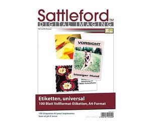 Sattleford 100 feuilles A4 autocollantes