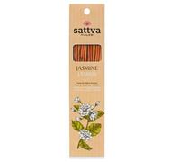 Sattva Ayurveda Bâtons d'encens Jasmin de qualité supérieure - Bâtons d'encens naturels pour la relaxation - Parfum floral élégant - roulés à la main - 15 bâtons de 30 g