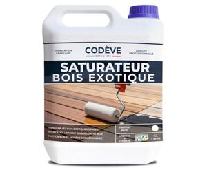 Saturateur Bois Exotique - Codeve Bois - 5L - Intérieur/extérieur - Pour La Protection D'un Bois Exotique En Ipé, Cumaru Sipo Ou Iroko.