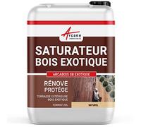 Saturateur Bois Exotique Hydrofuge Terrasse 20 L Naturel - Incolore | Hydrofuge Terrasses et Bois Exotiques, Nourrit en Profondeur, Incolore ou Teinté, Protège des Uv - Arcane Industries