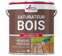 Saturateur Bois Terrasse, Bardage et Mobilier - ARCABOIS - 2.5 L (jusqu'à 12.5 m²) Naturel - Incolore