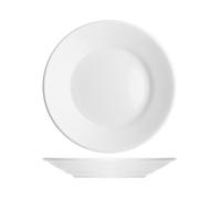 Saturnia 12 Assiettes Plates Tivoli En Porcelaine Blanche 23,5 Cm