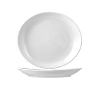 Saturnia 6 Assiettes À Steak Tivoli En Porcelaine Blanche 27,5 Cm
