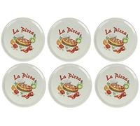 Saturnia La Pizza Lot de 6 assiettes à pizza avec décor Ø 31 cm