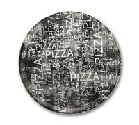 Saturnia Pizzaitalic Black & White Piatto Pizza 33 cm Set 6 Pz In Porcellana