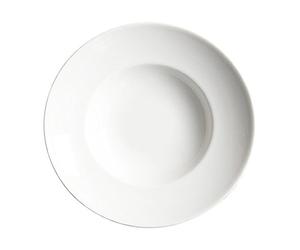 Saturnia Porcelaine Fine 4001238 - Lot de 1 Assiettes Creuses, Porcelaine, Lavable au Lave-Vaisselle, Ø 23 cm, Couleur Blanc
