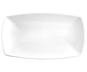 Saturnia S.R.L Plat rectangulaire Portée 30 x 18 Tableau Tokio, Porcelaine, Blanc, 19 x 30 x 3 cm