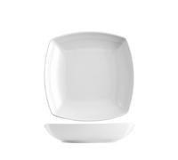 SATURNIA Tokio Assiette Creuse Cadre, Porcelaine, Blanc, 6 unités
