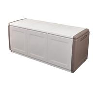 SATURNIA Tronc de conteneur polyvalent en polypropylène, boîte pleine longueur, 100% Made in Italy, 138x53h57 cm, couleur gris clair
