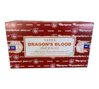 Satya Bâtons d'encens Sang de dragon - Parfum mystique et énergisant pour protection, passion et motivation, fabriqués à la main et naturel, 240 bâtons (30,5 x 50,8 cm)