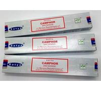 Satya Encens Naturel Camphre - Lot de 3 Paquets de 15g (45 bâtonnets)