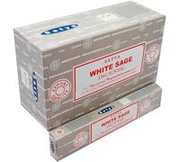 Satya Lot de 12 boîtes d’encens Sauge blanche 15 g