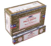 Satya Nag Champa - Bâtonnets d'encens Palo Santo | 12 Paquets X 15 grammes | Boîte de 180 grammes | Exportation de qualité