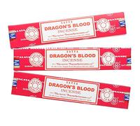 Satya Nag Champa Bâtonnets d'encens Sang de Dragon (lot de 3), Rouge