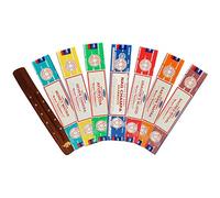 Satya Nag Champa Lot de 7 bâtons d'encens en bois pour rituel sacré, tantra oriental, sang de dragon, Nag Champa, Ayurveda, sept chakra, matrice de l'argent