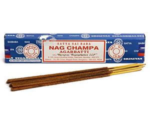 Satya Sai Baba Agarbatti Lot de 3 boîtes de bâtonnets d'encens Parfum Nag Champa