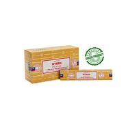Satya Sai Baba Nag Champa Agarbatti Myrrhe 180 g (12 boîtes de 15 g chacun) Myrrh
