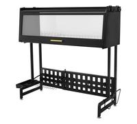 SAUADY Égouttoir à vaisselle extensible au-dessus de l'évier pour vaisselle, bols, assiettes, couteaux et fourchettes, baguettes Noir