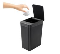 SAUADY Poubelle automatique intelligente avec capteur infrarouge - Sans contact - 12-18 l - Pour cuisine, salle de bain, salon - 30 x 20 x 40 cm - Blanc