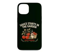 Sauce Starts in The Garden Jardinier de Tomates Rétro Coque pour iPhone 13