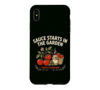 Sauce Starts in The Garden Jardinier de Tomates Rétro Coque pour iPhone XS Max