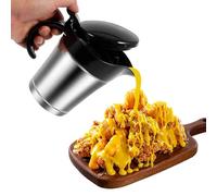 Saucière avec couvercle - Saucière avec couvercle - 450 ml - Pot à sauce double couche - pour buffet, salade, mariage, fête, cuisine, restauration, hôtel