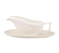 Saucière en Céramique Blanche 250ml, avec Soucoupe pour Repas | Distribution Précise, Usage Polyvalent, Design Anti-déversement, pour Restaurants et Tables de Dîner