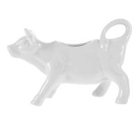 Saucière en Céramique Blanche, Pichet à Lait Animal, Poignée | Service de Sauces Crème, Style Simple et Mignon, pour Restaurant et Décoration de Table