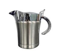 Saucière isotherme - 13,2 x 8,3 x 14 cm en acier inoxydable avec couvercle à charnière | Pot à sauce portable à double couche, accessoire de table à manger pour la cuisine, bouteille d'épices