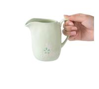 Saucière Pichet à crème en céramique peint la main avec poignée et bec verseur pointu(Green)