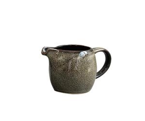Saucière Pichet à lait créatif en céramique avec poignée multicolore, for la maison, le restaurant, pot d'assaisonnement, saucière, 80 ml(Grigio)