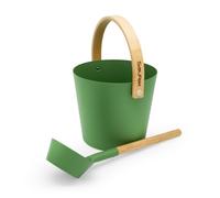 SAUFLEX Seau en aluminium 5L avec louche - Set vert