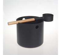 SAUFLEX Set Ensemble de seau et pelle en aluminium Noir