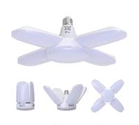 SAUGLAE Ampoule LED pour garage, E27, déformable, 60 W, 6800 lm, blanc lumière du jour 6500 K, ampoules LED avec 5 panneaux réglables pour garage, entrepôt, atelier, sous-sol (lot de 1)