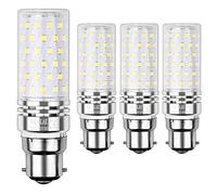 SAUGLAE LED Ampoule à Maïs 15W, 120W Équivalent Ampoules à Incandescence, 6000K Blanc Froid, 1700LM, B22 Baïonnette Casquette, 4-Pack