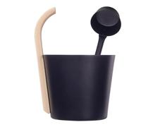 Sauna Bucket Set - 7L Aluminum Water Container 23x20.5x35.5cm Wooden