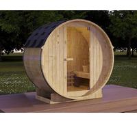 Sauna extérieur en tonneau 2 places - L185 x P120 x H190 cm - ISOKYRO