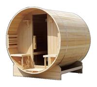 Sauna extérieur | Nordic Thermo-Spruce - Sauna tonneau toutes saisons - Grand kit de sauna pour jardin, terrasse, cabine au bord du lac