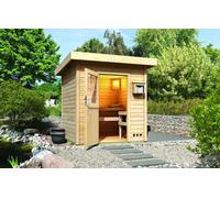 Sauna extérieur toit plat Torge brut