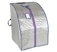 Sauna infrarouge portable - Sauna portable - Sauna à domicile - Sauna infrarouge portable - Pour 1 personneSauna Box d'intérieur Chauffage portable 1000 W - Favorise la circulation sanguine (argent)