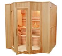 France Sauna – Sauna vapeur ZEN – 4 places – Poêle 6 kW