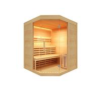 Sauna d'angle traditionnel vapeur SENSE 3 places France Sauna